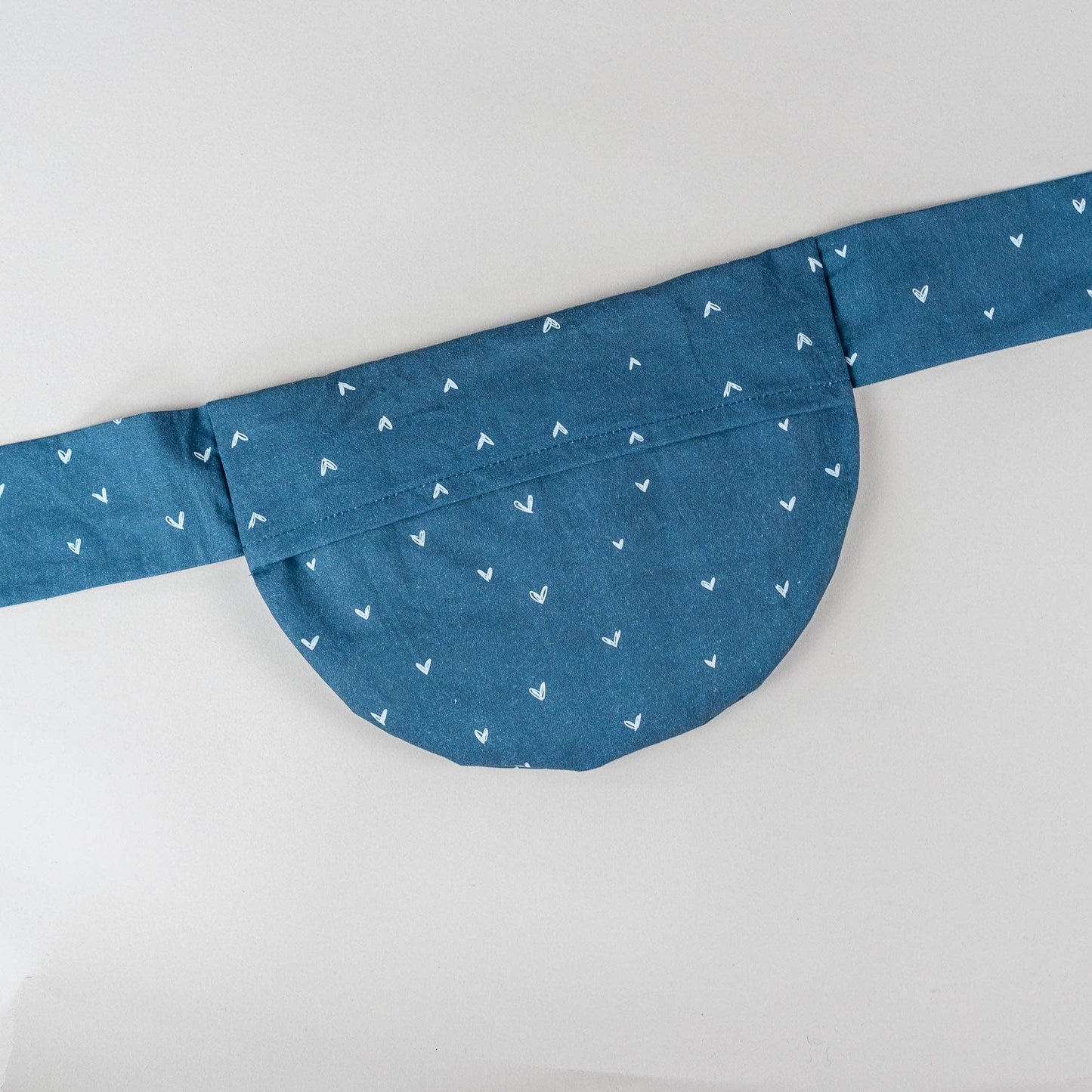 Cuscino di semi da legare - Fascia pancia cuoricini blu