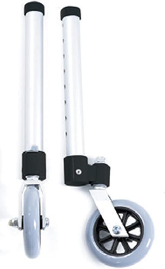 Coppia Ruote piroettanti 8 fori 10 cm per deambulatori a 2 mani