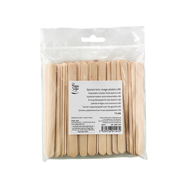 PEGGY SAGE SPATOLA IN LEGNO VISO MONOUSO 11 CM X 50