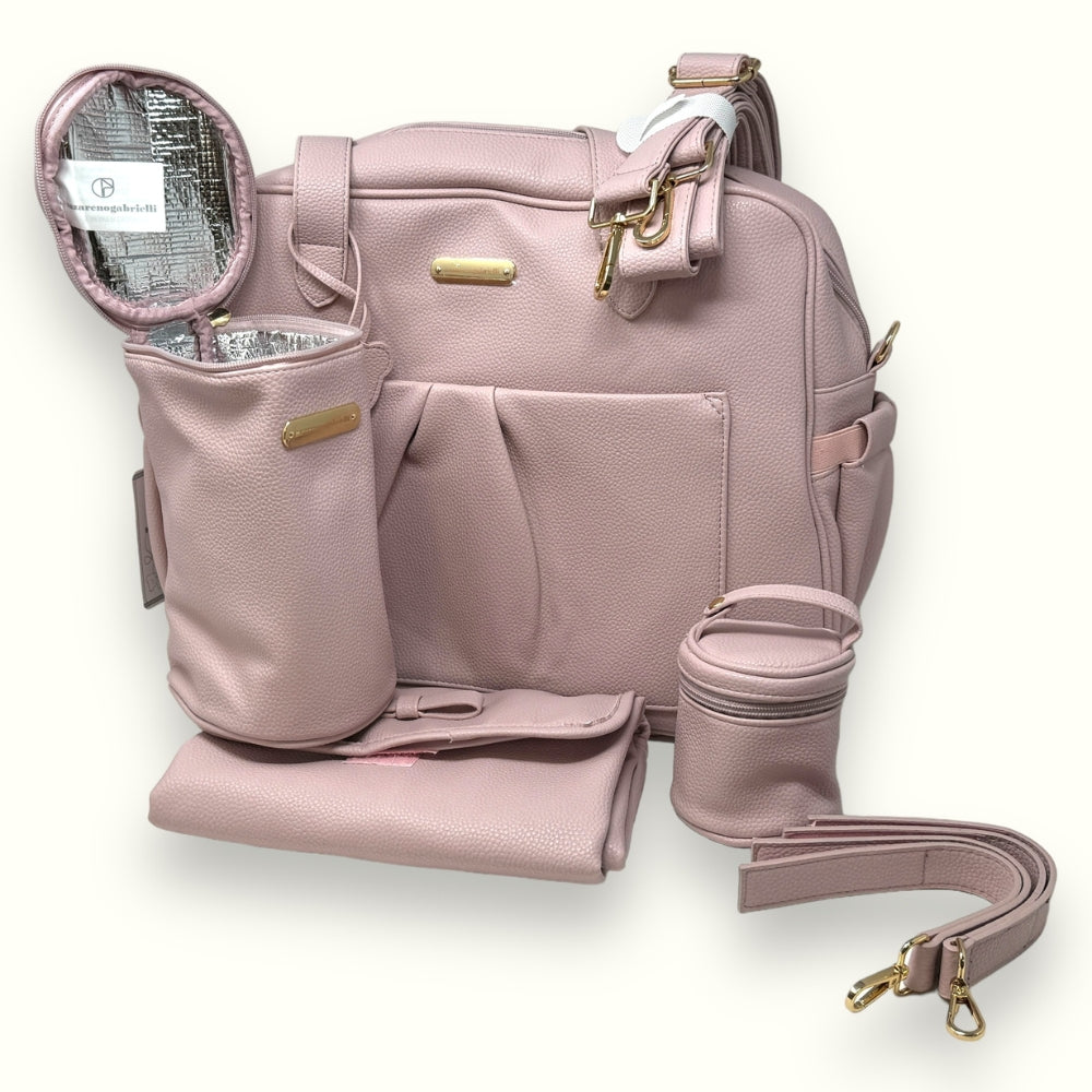 Nazareno Gabrielli - Set Borsa Nascita 7pezzi (borsa - Fasciatoio - Portabiberon - Portaciuccio - Sacchetto Ricambio - Tracolla - Ganci Per Passeggino) Art. Ng506