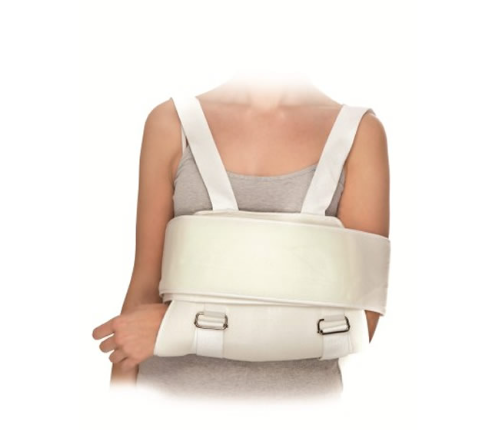 Immobilizzatore di spalla in gommapiuma rivestito in maglina anallergica