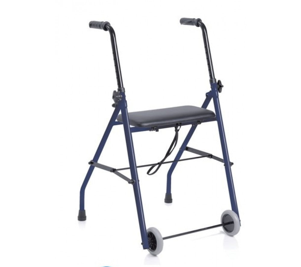 Rollator pieghevole 2 ruote- 2 puntali- seduta