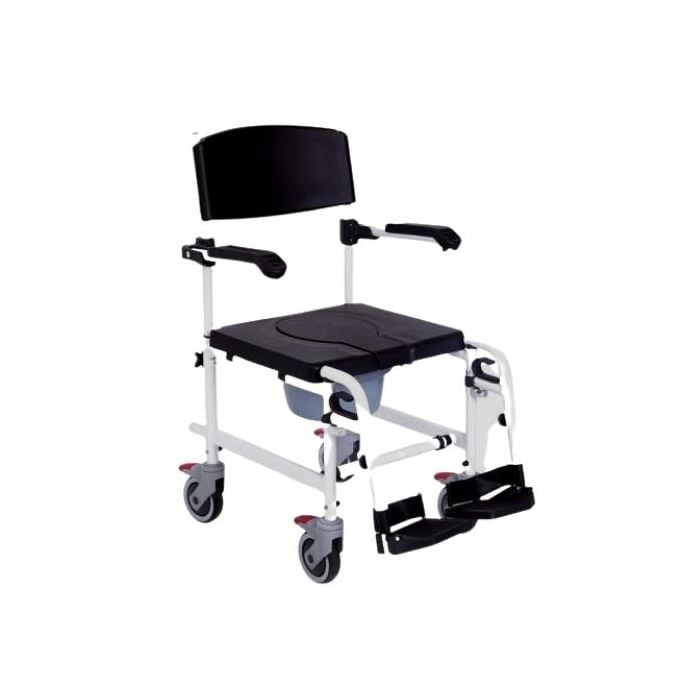 Sedie comode per WC e per doccia su ruote – Imbottitura in PU – Smontabile – Serie Onda