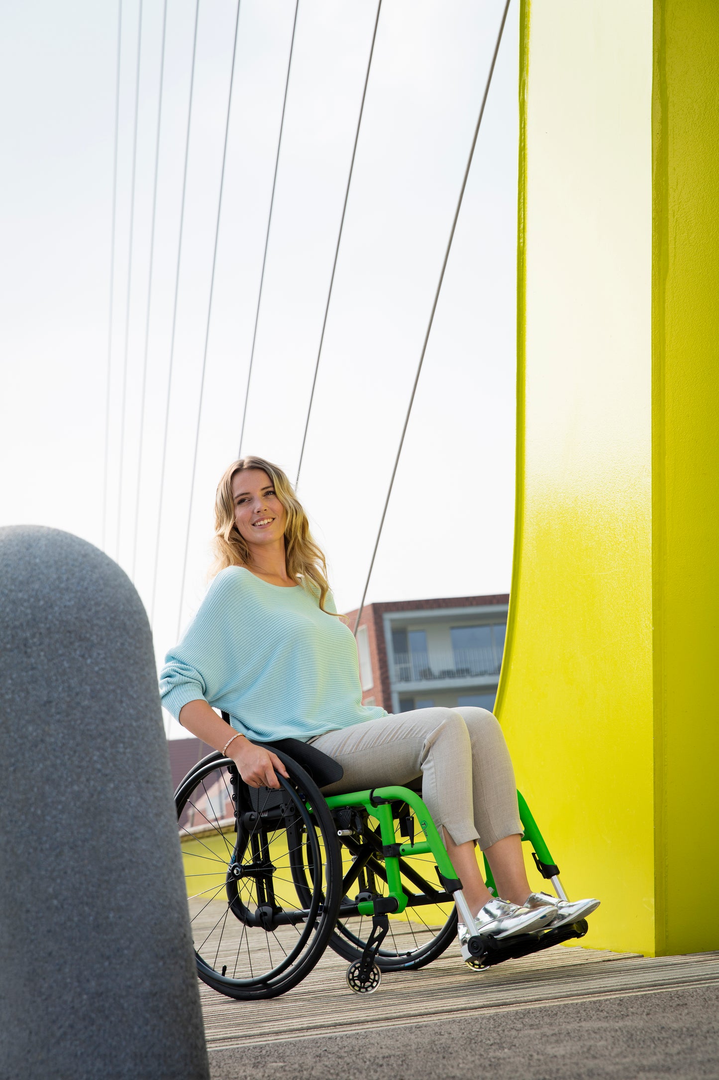 Carrozzina pieghevole superleggera attiva Trigo T