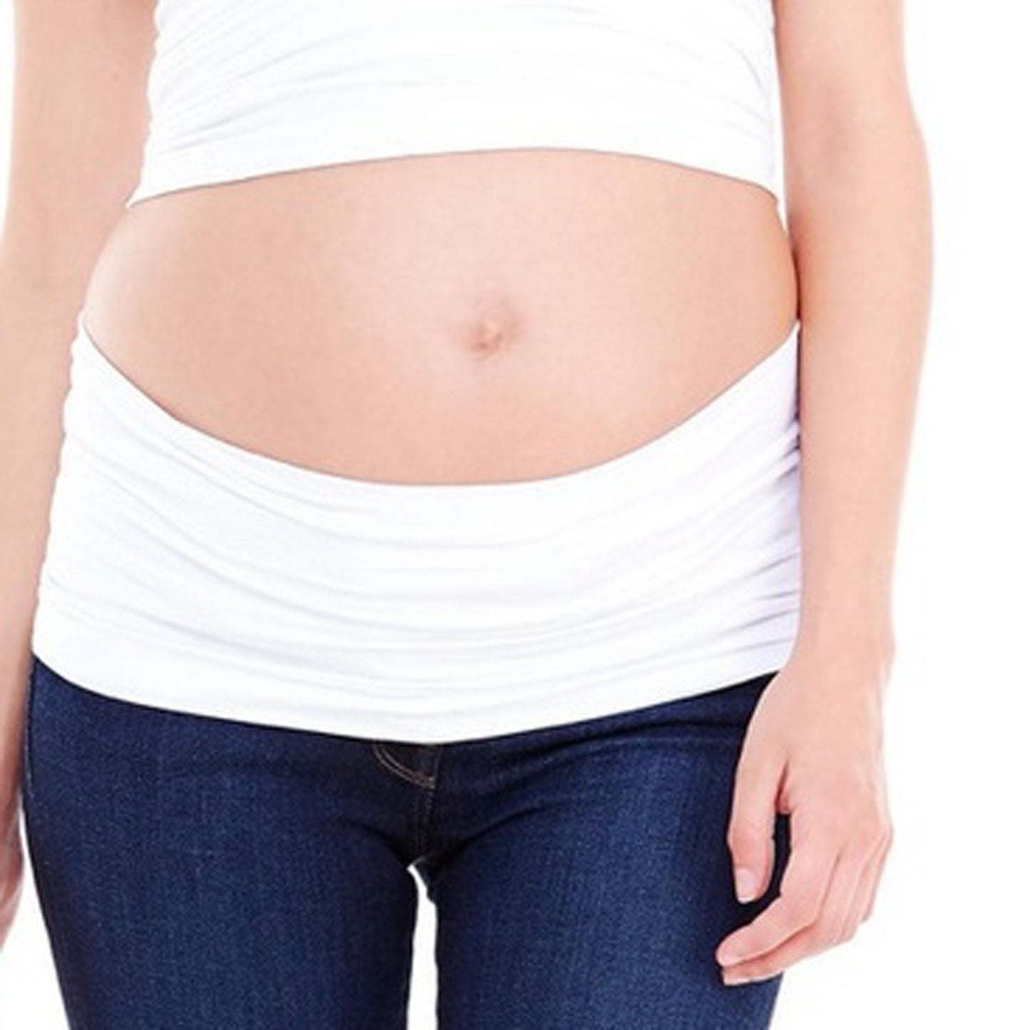 Fascia pancia gravidanza fibra Tencel™ Bianco