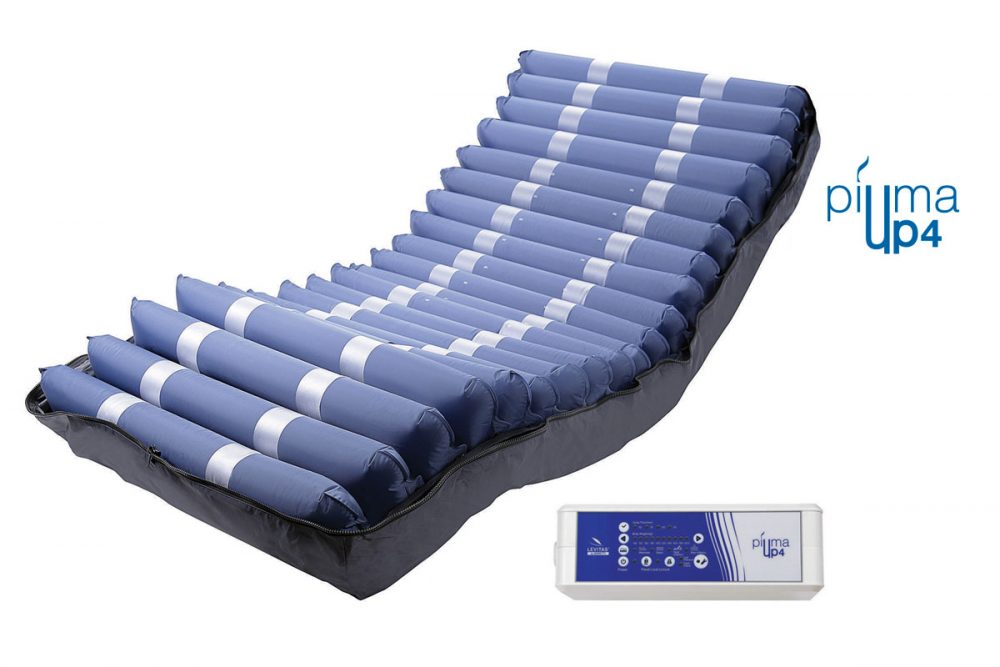 Kit antidecubito a ciclo alternato Piuma UP4 – Materasso Nylon+TPU – H 20,3 cm a 20 elementi intercambiabili e compressore con regolazione
