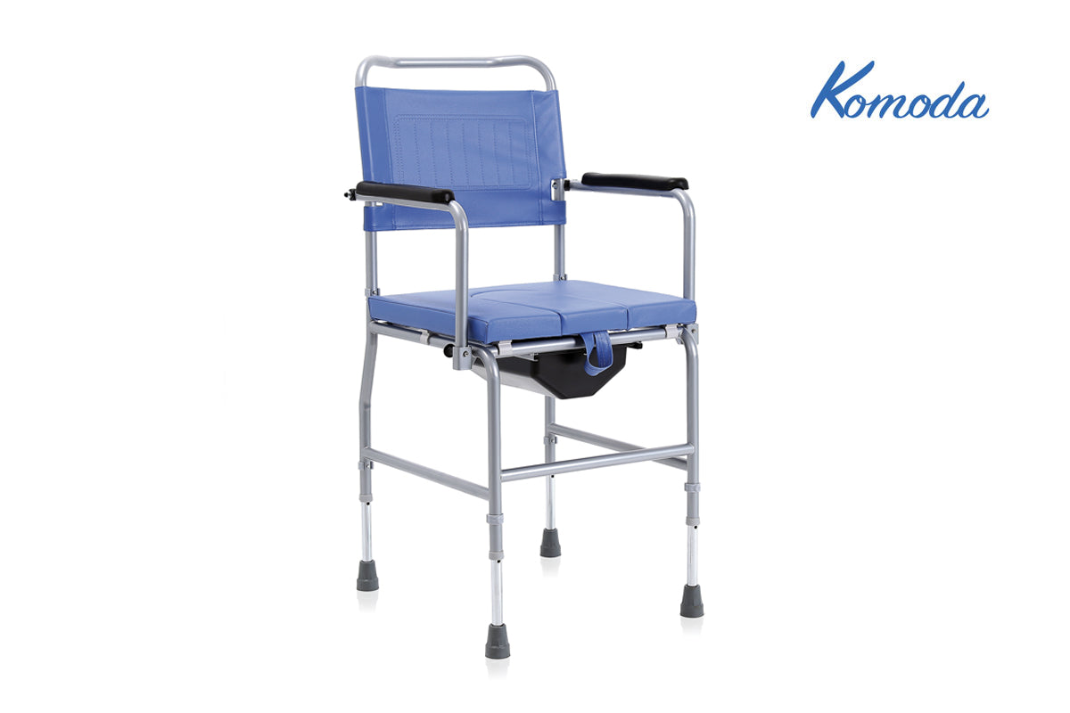 Sedia comoda in acciaio verniciato – Regolabile in altezza – 4 puntali