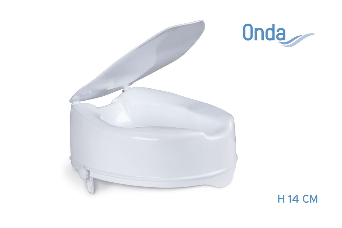 Rialzi per water con blocco laterale, con coperchio – Onda