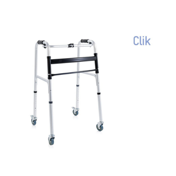 4 ruote piroettanti di cui 2 con freno Ø 7,5 cm – Click