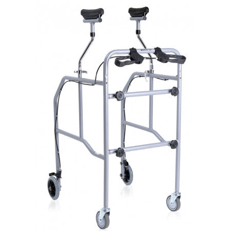 Deambulatore in acciaio verniciato – Smontabile con appoggio sottoascellare con freni – Click