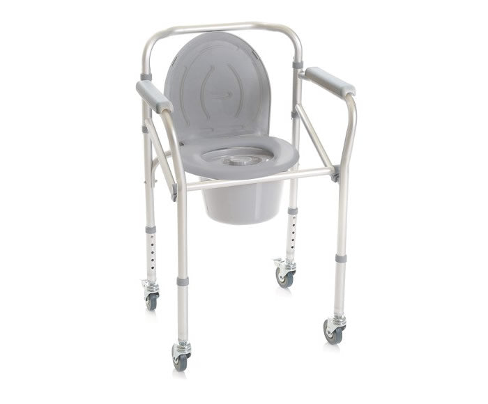 Rialzi stabilizzanti per WC in alluminio anodizzato – 4 funzioni in 1 – Pieghevole – 4 ruote – Serie Onda