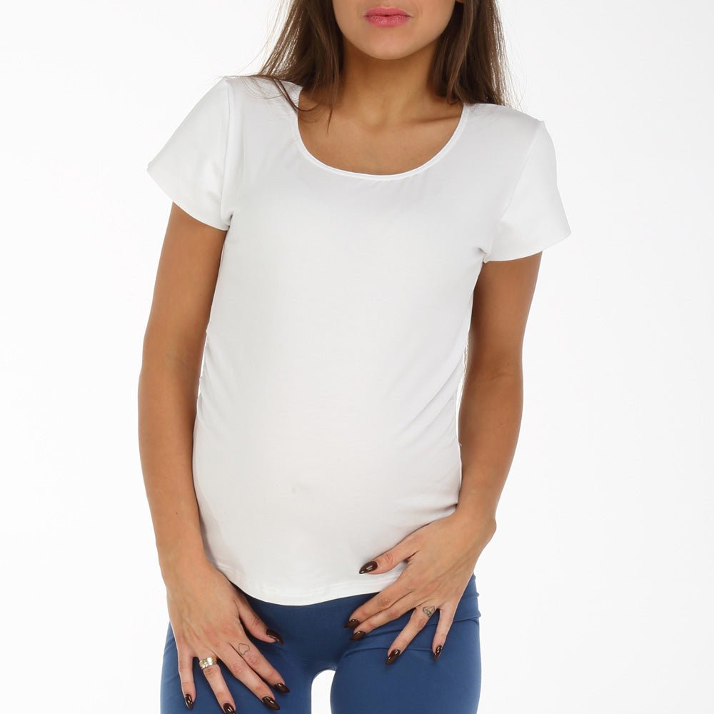 Shirt Gravidanza Modal bielastica Bianco
