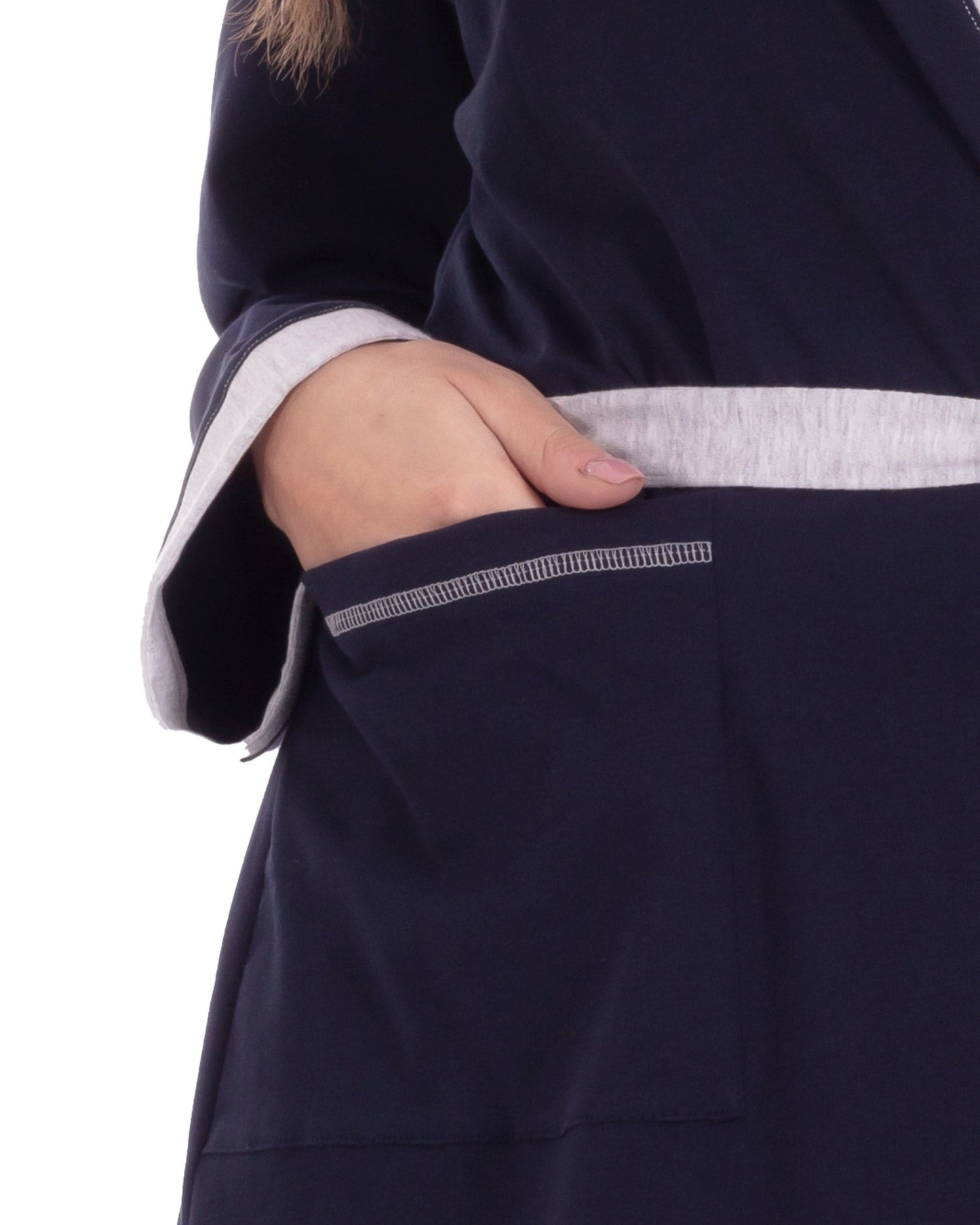 Vestaglia in cotone organico Blu