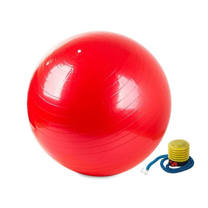 CONTES palla da ginnastica 65CM con pompa per gonfiaggio 03711 rosso