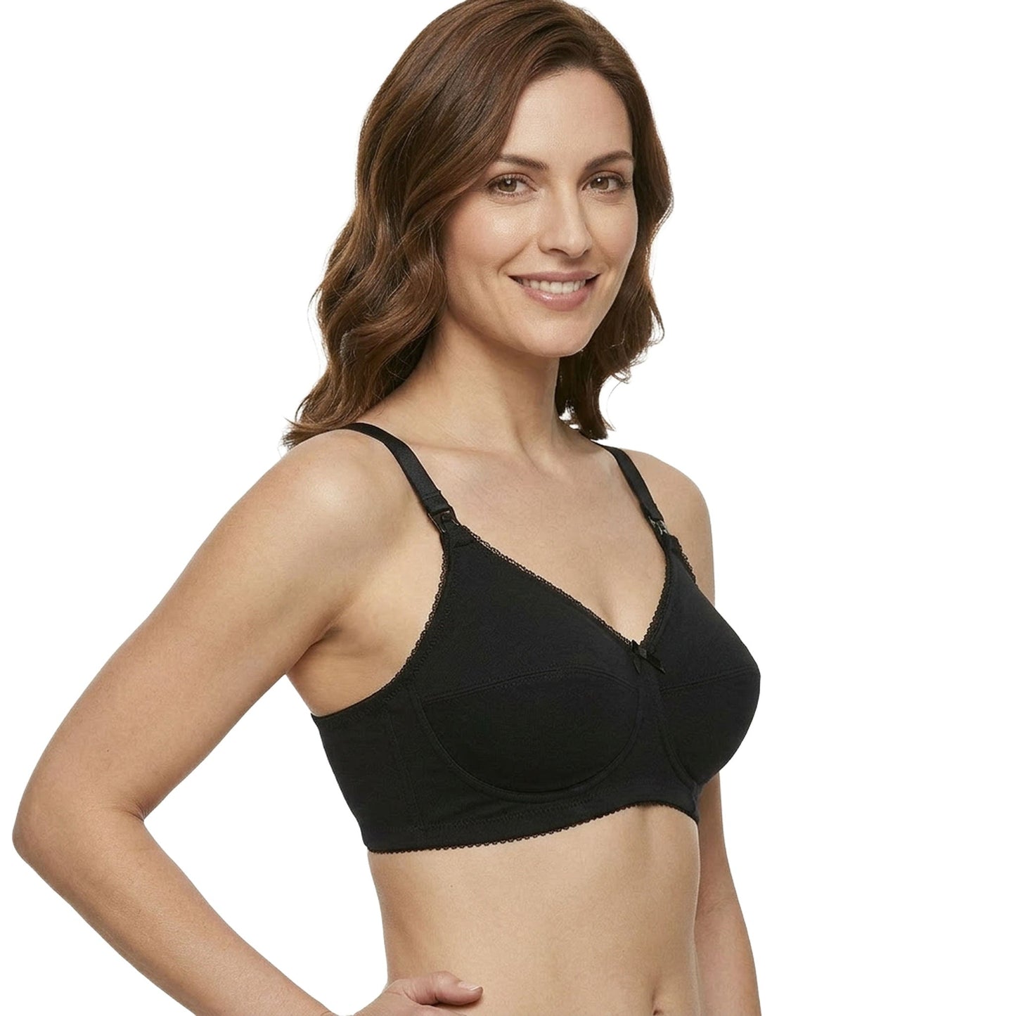 Reggiseno Allattamento Cotone Coppa C Nero