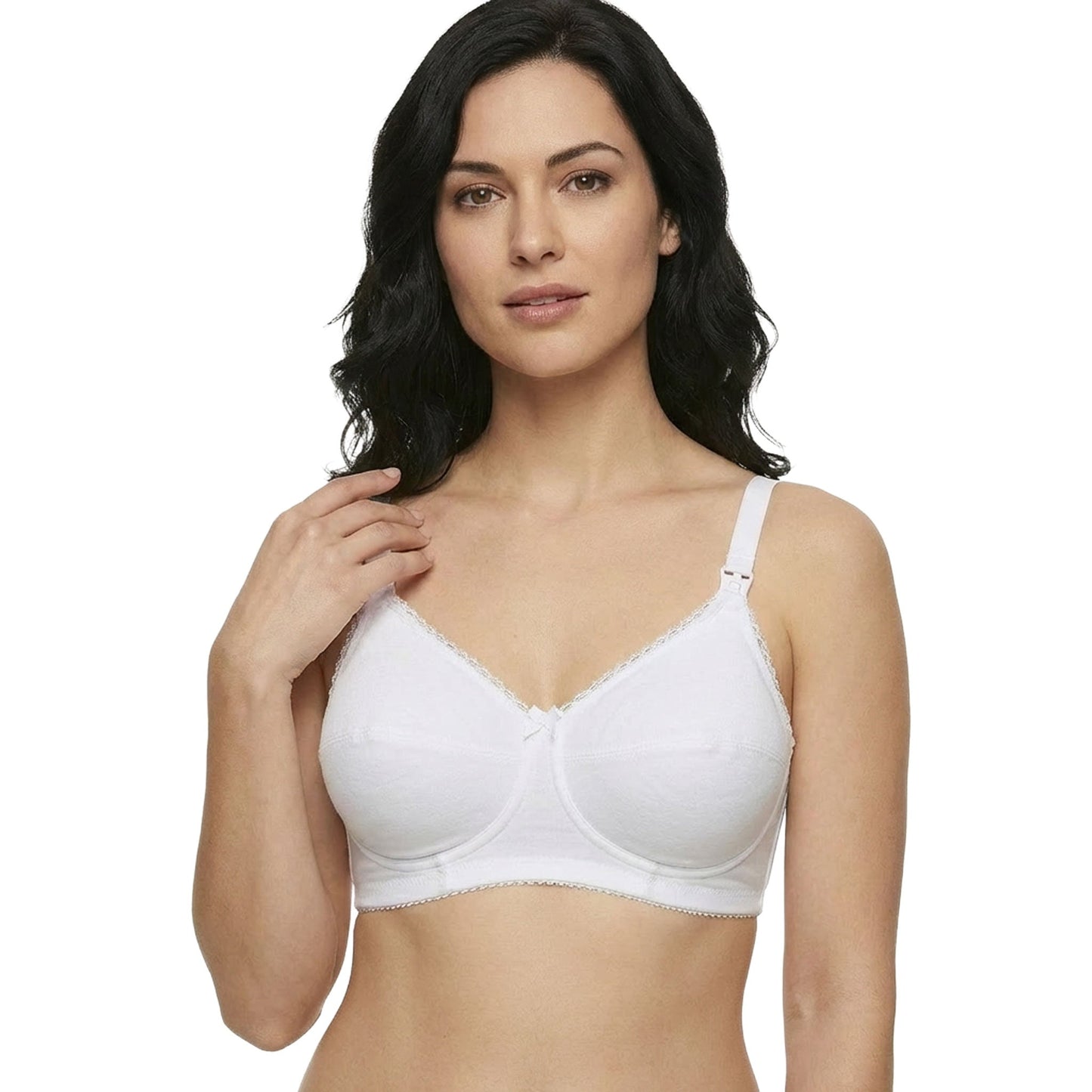 Reggiseno Allattamento Cotone Coppa D Bianco