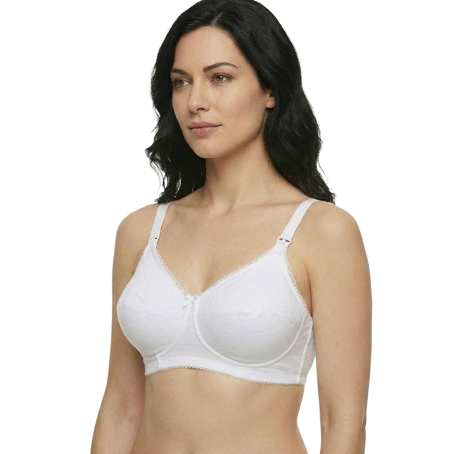 Reggiseno Allattamento Cotone Coppa D Bianco