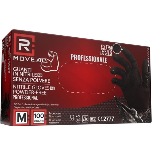 Guanti In Nitrile Monouso 100Pz Ultra Resistenti Lavoro Industria Meccanici Tg.M