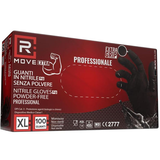 Guanti In Nitrile Monouso 100Pz Ultra Resistenti Lavoro Industria Meccanici - XL