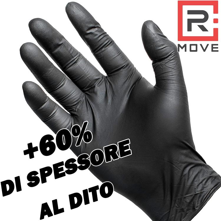 Guanti In Nitrile Monouso 100Pz Ultra Resistenti Lavoro Industria Meccanici - XL
