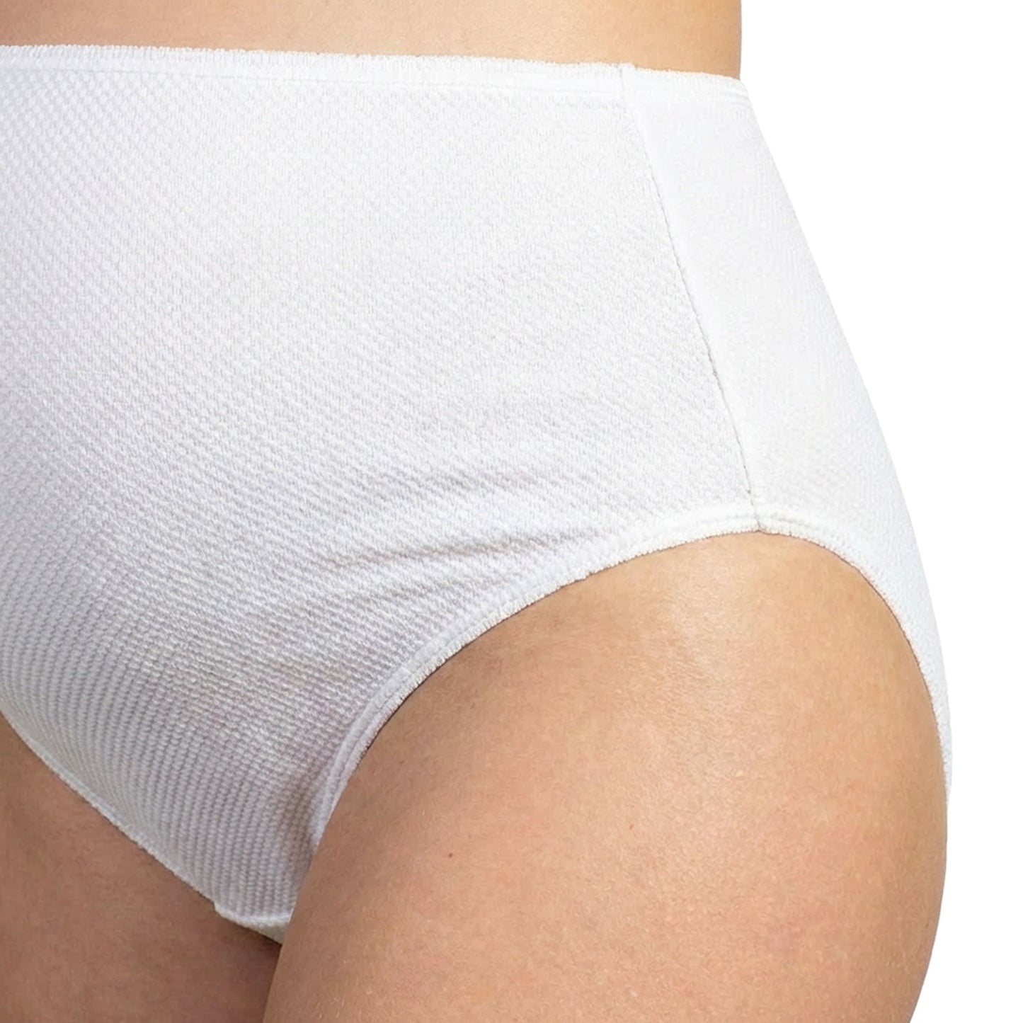 Mutanda Gestante in Cotone Piquet Bianco