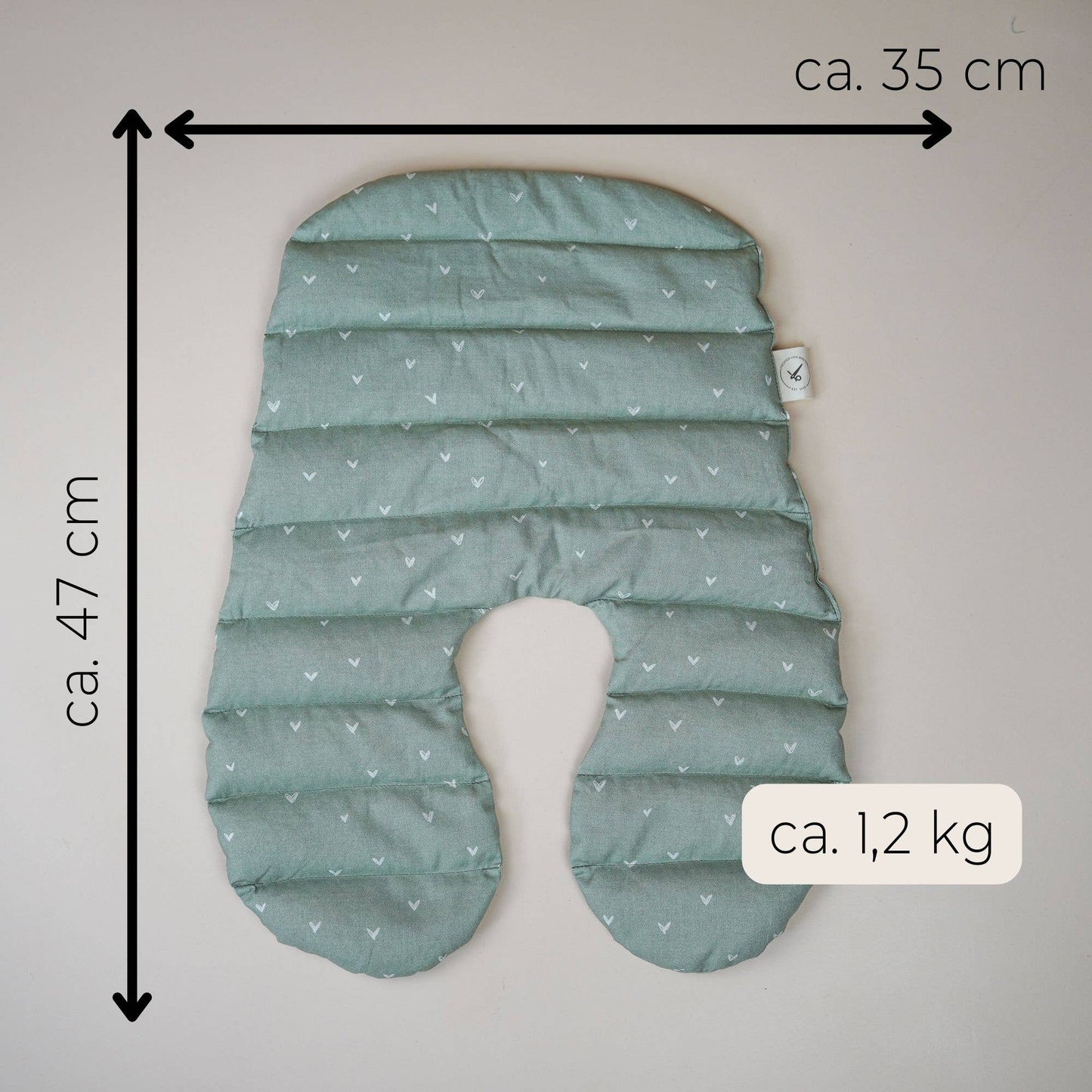 Cuscino termico riempito con farro - Cuscino per il collo al farro Matcha