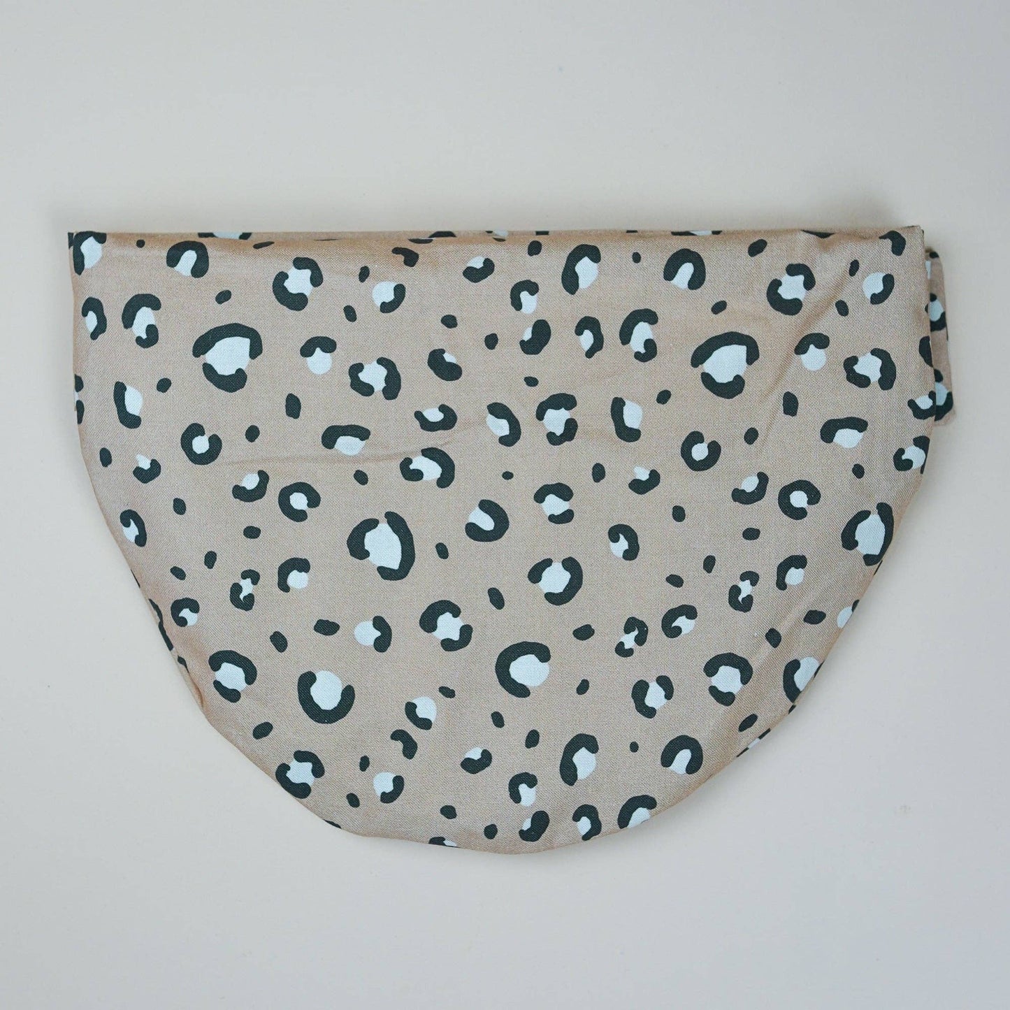 Cuscino di farro da legare - Fascia per la pancia motivo leopardato beige