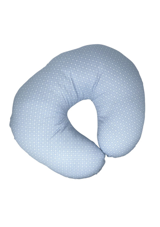 Dolci Sogni Cuscino Allattamento 100% Cotone Stampato Pois/stellina  Colori Rosa Cielo Panna Grigio