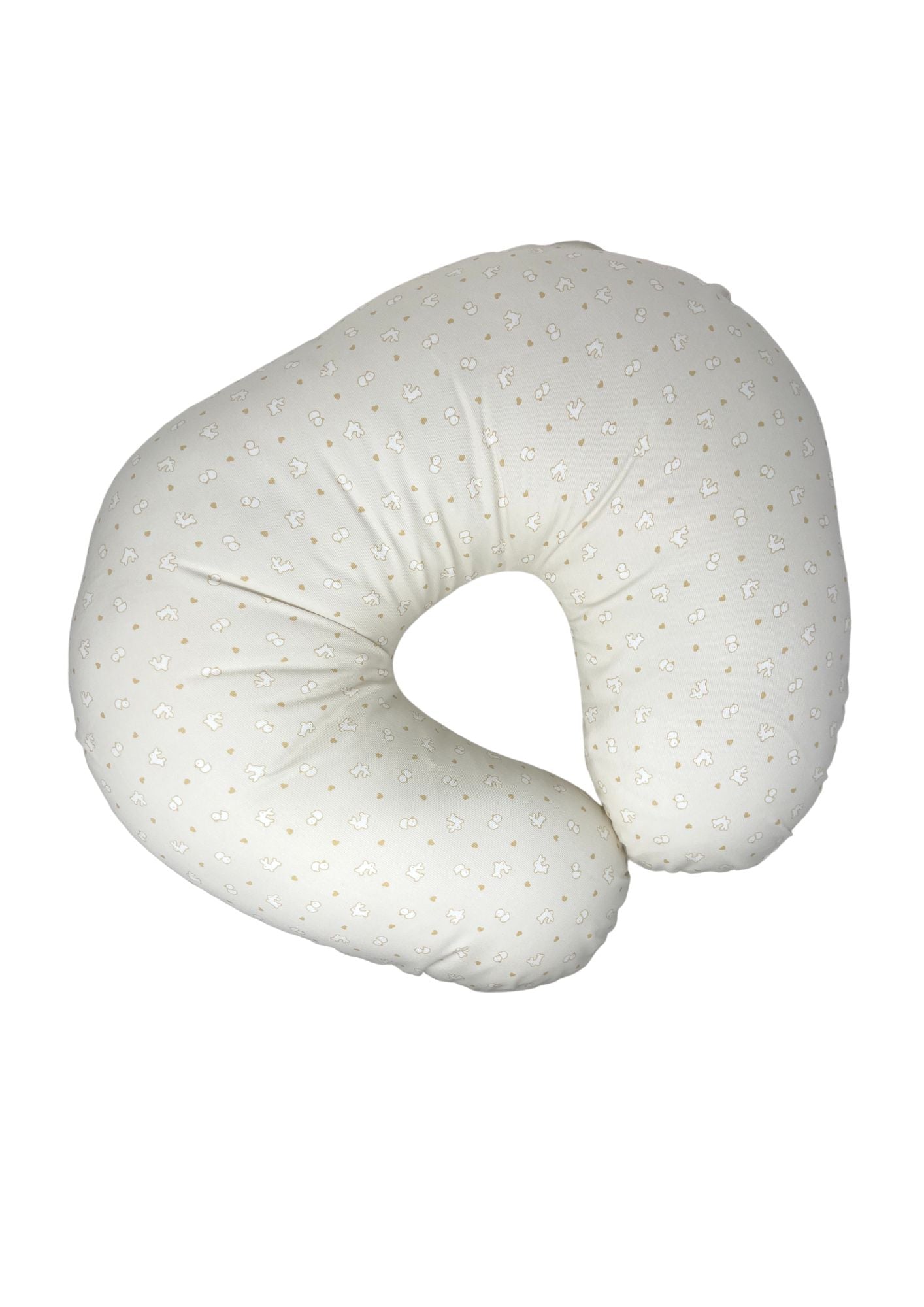 Dolci Sogni Cuscino Allattamento 100% Cotone Stampato Pois/stellina  Colori Rosa Cielo Panna Grigio