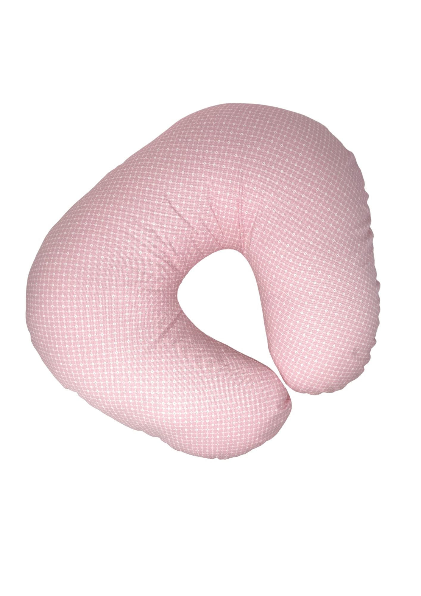 Dolci Sogni Cuscino Allattamento 100% Cotone Stampato Pois/stellina  Colori Rosa Cielo Panna Grigio