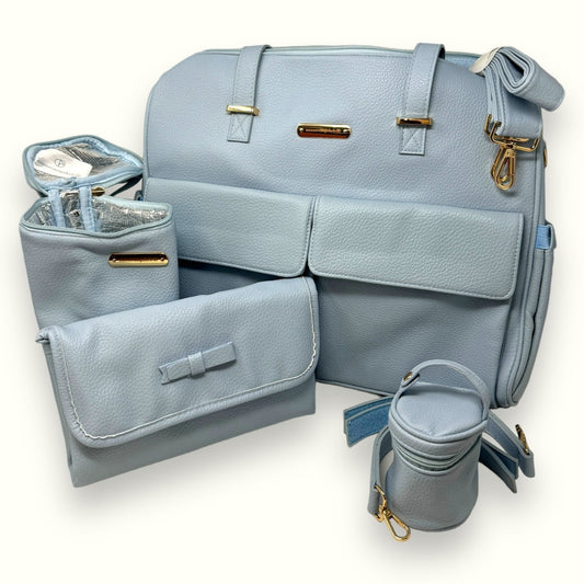 Nazareno Gabrielli - Set Borsa Nascita 7pezzi (borsa - Fasciatoio - Portabiberon - Portaciuccio - Sacchetto Ricambio - Tracolla - Ganci Per Passeggino) Art. Ng505