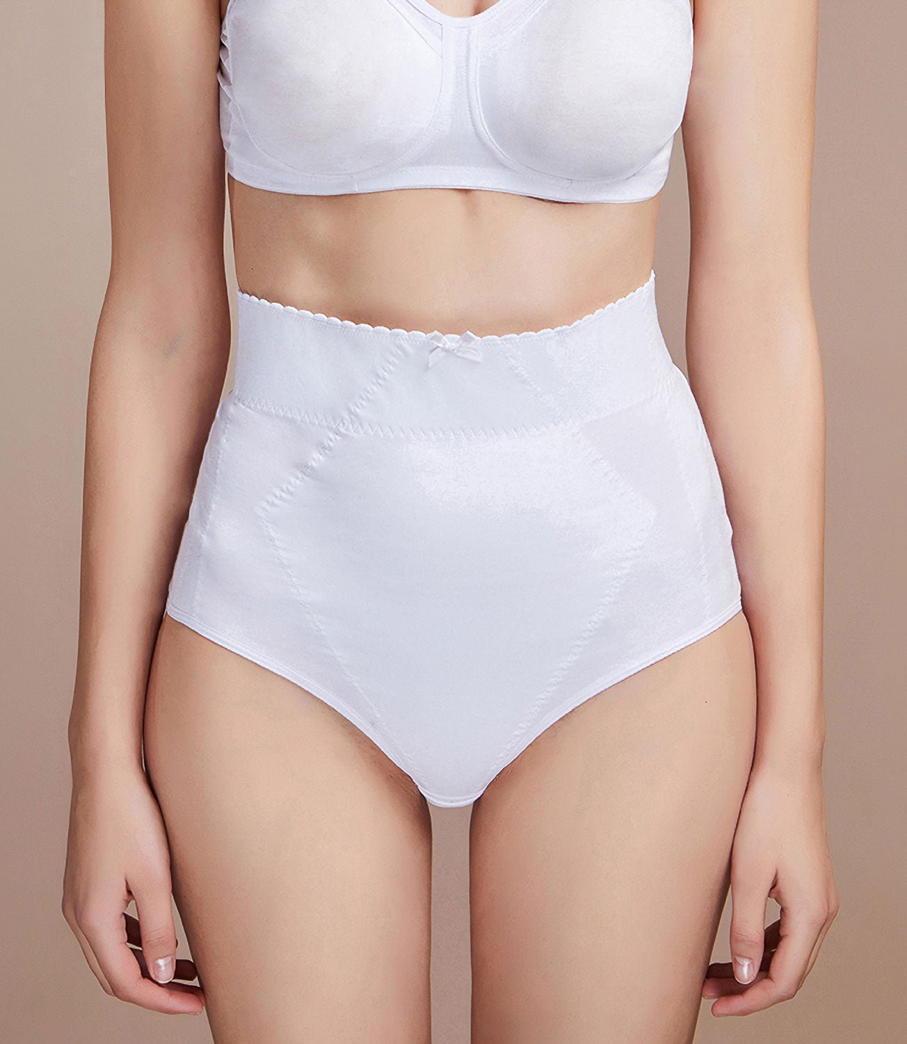 Guaina Post Parto Contenitiva in Cotone Bianco