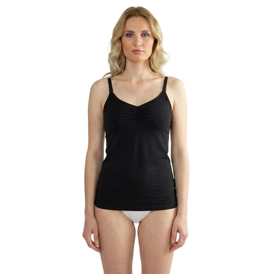 Top allattamento Bamboo Nero
