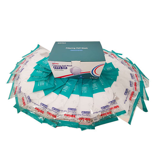 BULK MASCHERINA PROTETTIVA FFP2 PACK 20 PEZZI 5 STRATI PROTEZIONE SCHIZZI