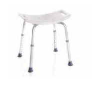 Sedile per doccia in alluminio anodizzato – Seduta ergonomica in HDPE (polietilene ad alta densità) – Senza schienale – Serie Onda