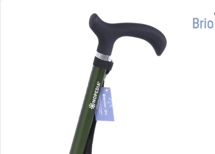 Bastone in alluminio monocromatico con manico Derby in ABS e TPR – Brio