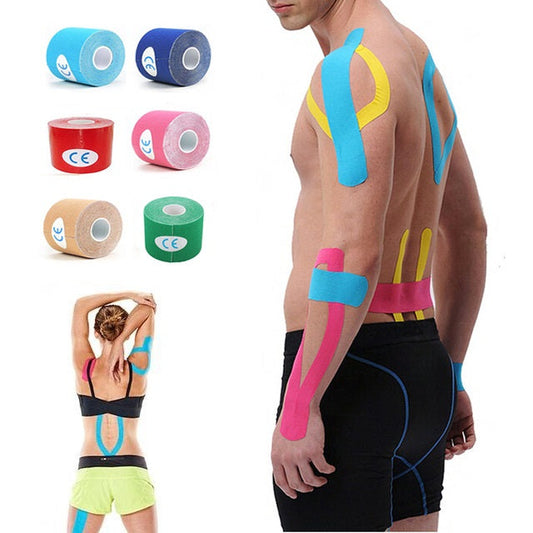 CEROTTO MUSCOLARE ELASTICO PER TAPING NEUROMUSCOLARE ROTOLO 5mx5cm KINESIO TAPE