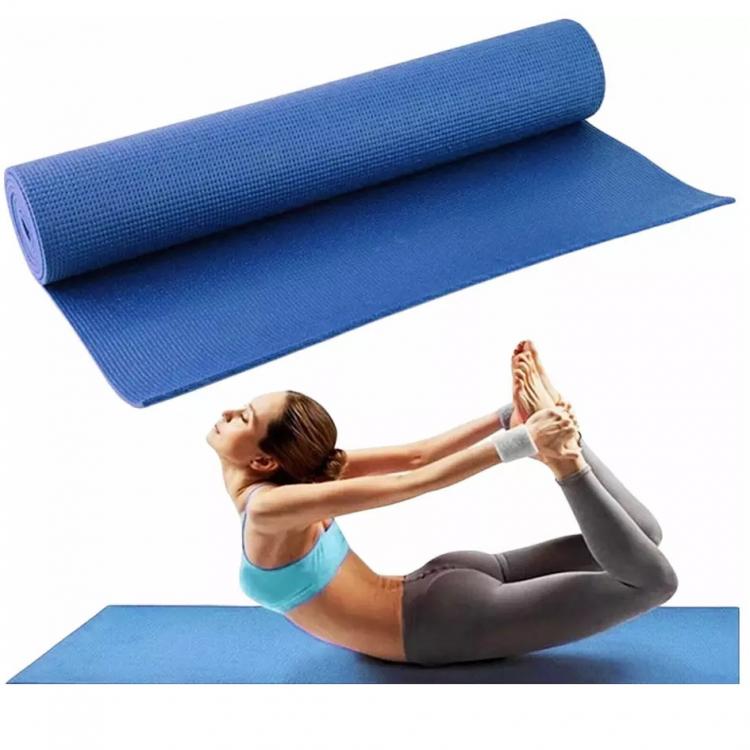 Tappetino Yoga Tappeto Aerobica Fitness Ginnastica Palestra Pilates 6mm Nero