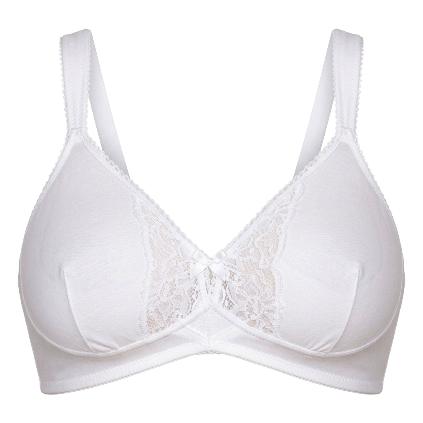 Reggiseno Premaman in Cotone con Pizzo Coppa C Bianco