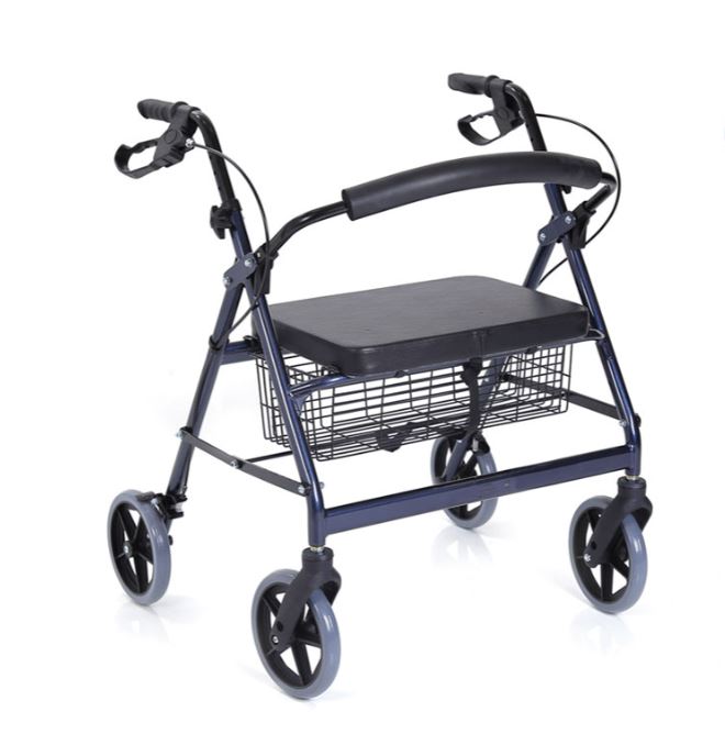 Rollator Bariatrico MORETTI RH520 – Pieghevole con Sedile, Vassoio e Cestino