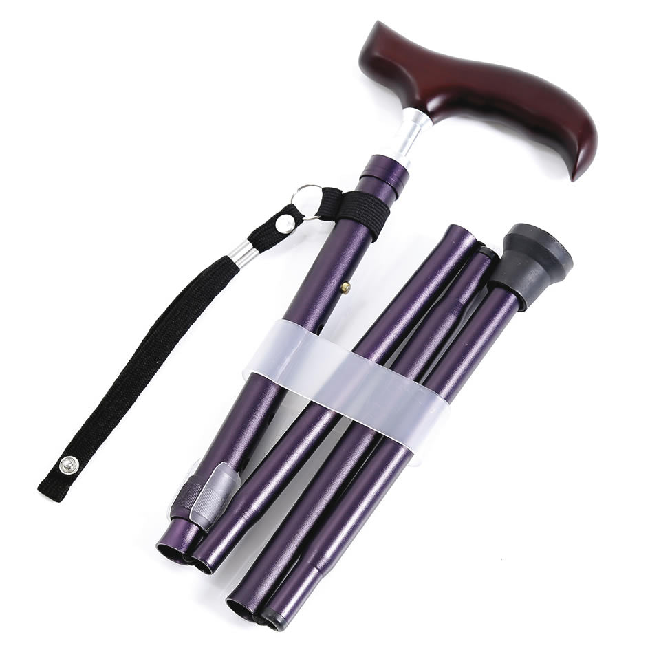 Bastone pieghevole in alluminio anodizzato con puntali antiscivolo – Regolabile in altezza – Donna – Brio