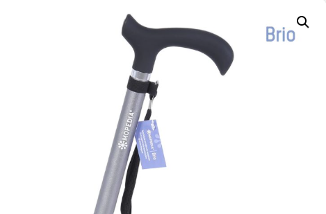 Bastone in alluminio monocromatico con manico Derby in ABS e TPR – Brio