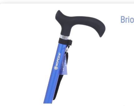 Bastone in alluminio monocromatico con manico Derby in ABS e TPR – Brio