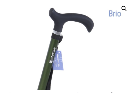 Bastone in alluminio monocromatico con manico Derby in ABS e TPR – Brio