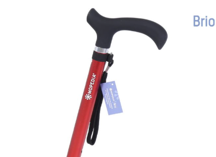 Bastone in alluminio monocromatico con manico Derby in ABS e TPR – Brio