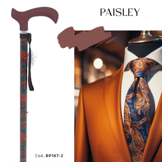 Bastone in alluminio fantasia con manico Derby in ABS e TPR – Brio