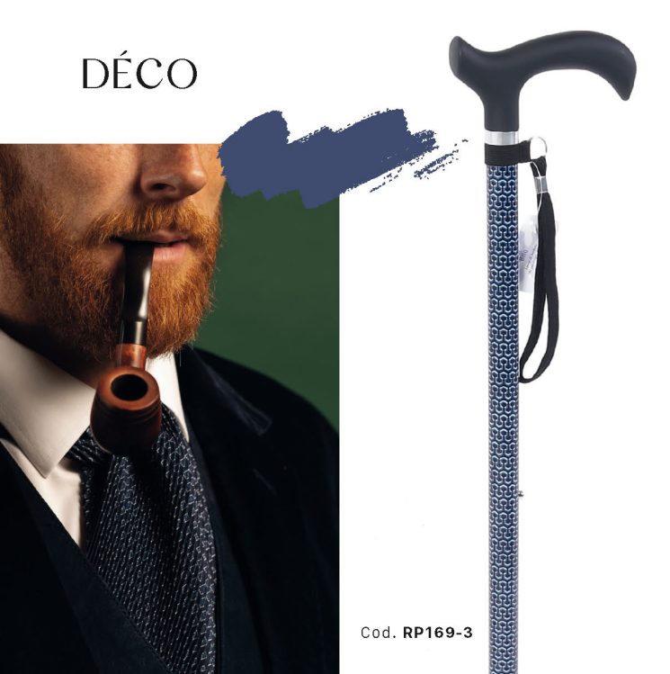 Bastone in alluminio fantasia con manico Derby in ABS e TPR – Brio