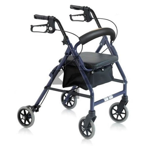 Rollator pieghevole in alluminio verniciato – 4 ruote – Atlante Mini
