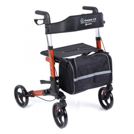 Rollator pieghevole in alluminio verniciato – 4 ruote – Moretti OCEANO 2.0