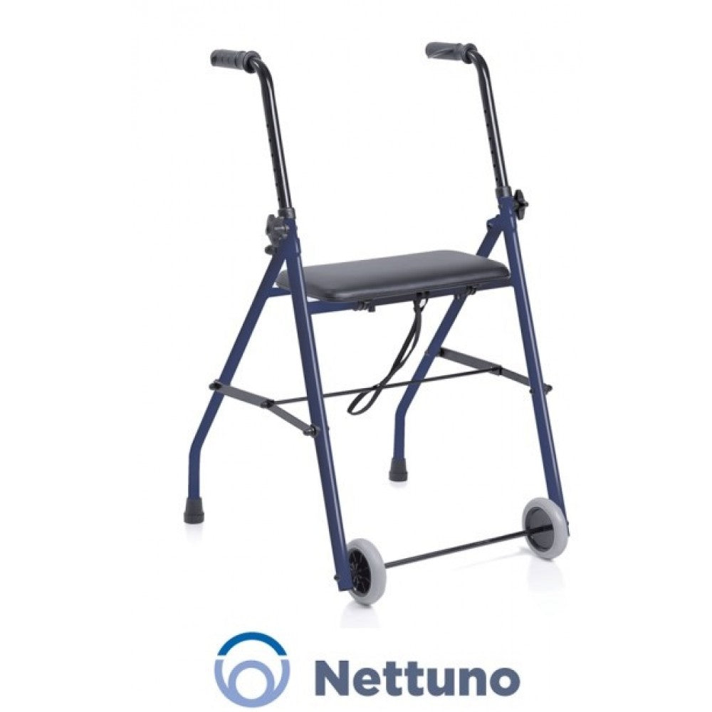 Rollator pieghevole 2 ruote- 2 puntali- seduta